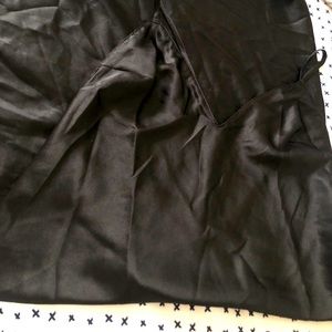 Black low-back slip dress